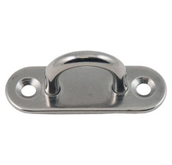 Platine à œil - L : 80 mm - l : 26 mm - D20 mm - ép.8 mm - acier inoxydable