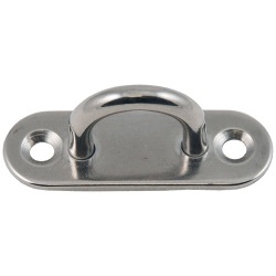 Platine à œil - L : 80 mm - l : 26 mm - D20 mm - ép.8 mm - acier inoxydable