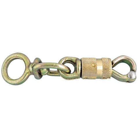 Mousqueton sécurité à touret - résistance 200 Kg - acier zingué - 85 mm