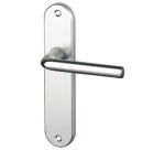 Poignée de porte intérieur - Courchevel - sur plaque - entraxe 165 mm - alu