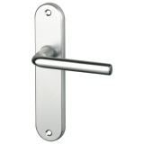 Poignée de porte intérieur - Courchevel - sur plaque - entraxe 165 mm - alu