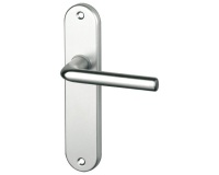 Poignée de porte intérieur - Courchevel - sur plaque - entraxe 165 mm - alu