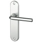 Poignée de porte intérieur - Courchevel - sur plaque - entraxe 165 mm - alu