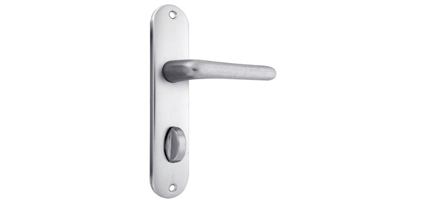 Poignée de porte intérieur - Courchevel - sur plaque - entraxe 165 mm - con