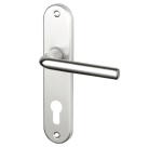 Poignée de porte extérieur - Courchevel - sur plaque - entraxe 165 mm - clé