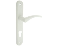 Poignée de porte - Absolu - sur plaque - entraxe 195 mm - clé cylindre - fi