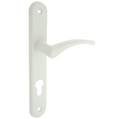 Poignée de porte - Absolu - sur plaque - entraxe 195 mm - clé cylindre - fi