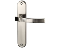 Poignée de porte intérieur - Audace - sur plaque - entraxe 195 mm - finitio