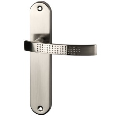 Poignée de porte intérieur - Audace - sur plaque - entraxe 195 mm - finitio