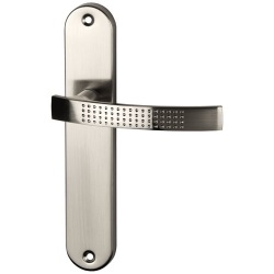 Poignée de porte intérieur - Audace - sur plaque - entraxe 195 mm - finitio