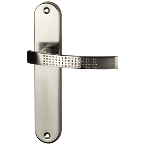Poignée de porte intérieur - Audace - sur plaque - entraxe 195 mm - finitio