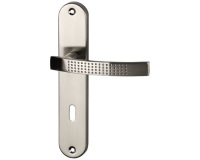 Poignée de porte intérieur - Audace  - sur plaque - entraxe 195 mm - clé en