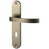 Poignée de porte intérieur - Audace - sur plaque - entraxe 195 mm - clé L -