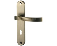 Poignée de porte intérieur - Audace - sur plaque - entraxe 195 mm - clé L -