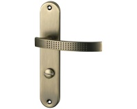 Poignée de porte intérieur - Audace - sur plaque - entraxe 195 mm - condamn