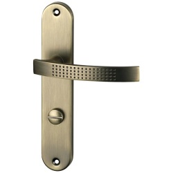 Poignée de porte intérieur - Audace - sur plaque - entraxe 195 mm - condamn
