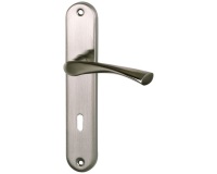 Poignée de porte intérieur - Urbaine - sur plaque - entraxe 195 mm - clé en