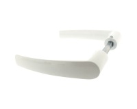Béquille double de porte extérieur - Chantier - carré de 6 mm - blanc