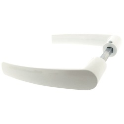 Béquille double de porte extérieur - Chantier - carré de 6 mm - blanc