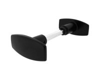 Bouton double de porte extérieur - Chantier - carré de 6 mm - noir