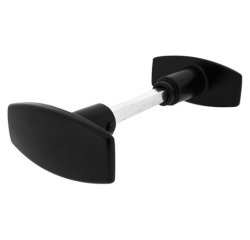 Bouton double de porte extérieur - Chantier - carré de 6 mm - noir