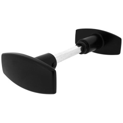Bouton double de porte extérieur - Chantier - carré de 6 mm - noir