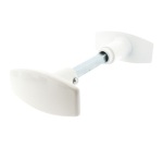 Bouton double de porte extérieur - Chantier - carré de 6 mm - blanc