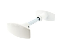 Bouton double de porte extérieur - Chantier - carré de 6 mm - blanc