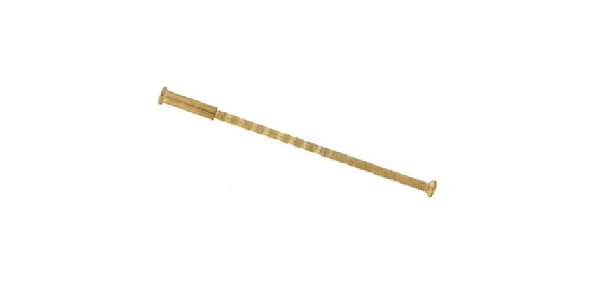 Vis relieuse prédécoupée - tête bombée fendue - douille lisse non fendue -