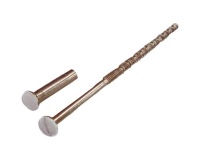 Vis relieuse prédécoupée - tête bombée fendue - douille lisse non fendue -