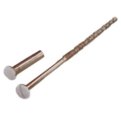 Vis relieuse prédécoupée - tête bombée fendue - douille lisse non fendue -