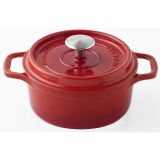 Cocotte en fonte ronde Ø 22 cm rouge