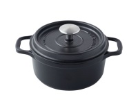 Cocotte en fonte ronde Ø 24 cm noire