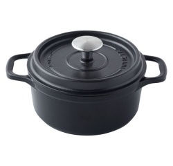 Cocotte en fonte ronde Ø 24 cm noire