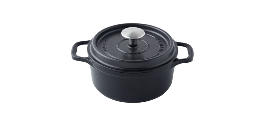 Cocotte en fonte ronde Ø 24 cm noire