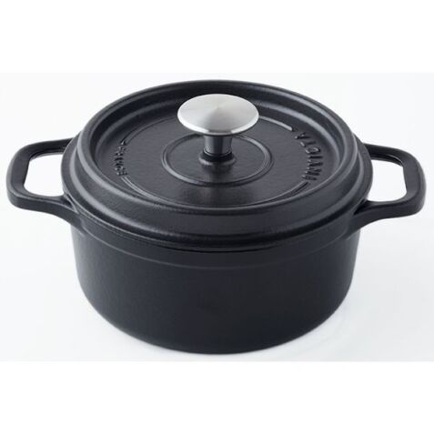 Cocotte en fonte ronde Ø 24 cm noire