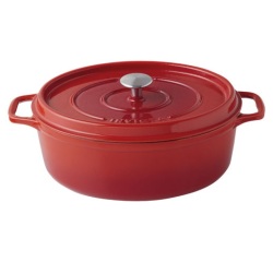 Cocotte en fonte ovale 33 cm Rubis