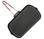 Grill rectangulaire 37 x 22 cm en fonte