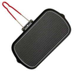 Grill rectangulaire 37 x 22 cm en fonte