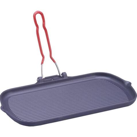 Grill rectangulaire 37 x 22 cm en fonte