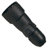 Fiche caoutchouc femelle standard avec terre 16 A - presse-étoupe - IP44 -