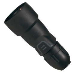 Fiche caoutchouc femelle standard avec terre 16 A - presse-étoupe - IP44 -