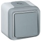 Interrupteur ou va-et-vient - Plexo - complet saillie - gris