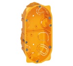 Boite à encastrer - cloisons sèches - Batobox - 2 postes - P : 40 mm - jaun