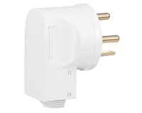 Fiche mâle 3p+t 20a coudée blanc vrac