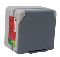 Prise de courant de puissance  20 A - étanche IP 55 - 90x90x65 mm - saillie