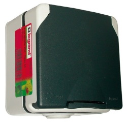 Prise de courant de puissance  20 A - étanche IP 55 - 84x84x59 mm - saillie