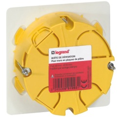 Boîte dérivation à encastrer d.100mm pour plaque de plâtre