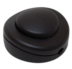 Interrupteur à commande au pied - pour lampe - rond - noir