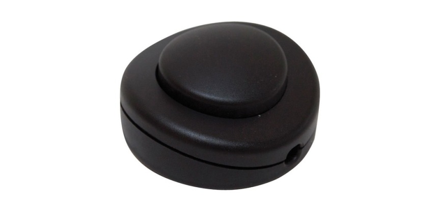 Interrupteur à commande au pied - pour lampe - rond - noir
